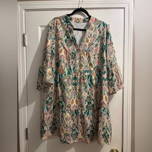 Colorful Paisley Tunic Dress